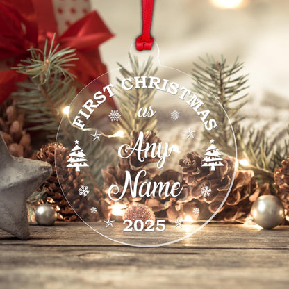 Personalised First Christmas Bauble Any Name New Baby 1st Xmas Decoration Gift