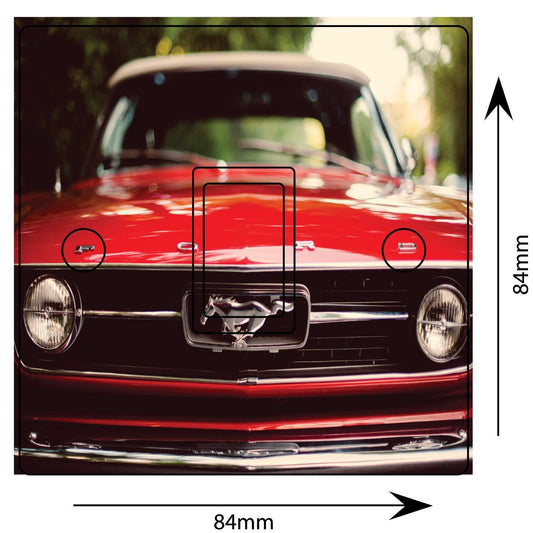 Ford Mustang Vintage Car Light Switch Sticker Cover Vinyl Skin Wall Decal