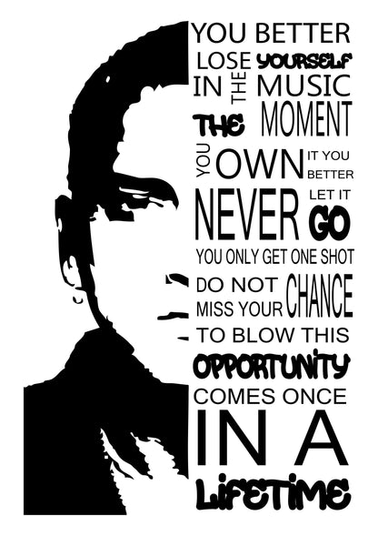 You Better Lose Yourself Inspirational Positive Quote Art Poster Print Wall