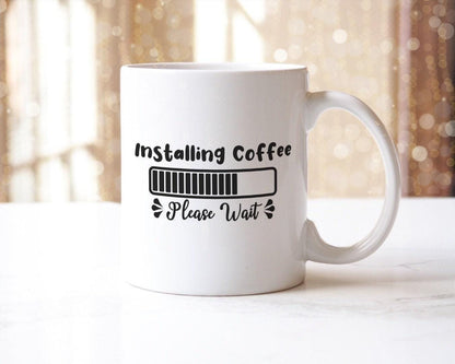 Installing Coffee Please Wait - Funny Novelty Mug & Coaster Coffee Tea Cup Office Gift