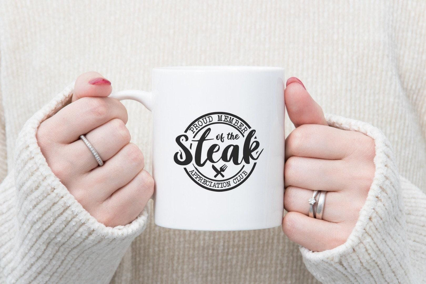 Proud Member Of The Steak Appreciation Club - Novelty Mug & Coaster Coffee Tea Cup Gift