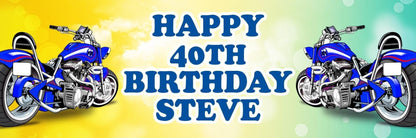 Personalised Motocross Birthday Banner: Custom Party Decoration (Set of 2)