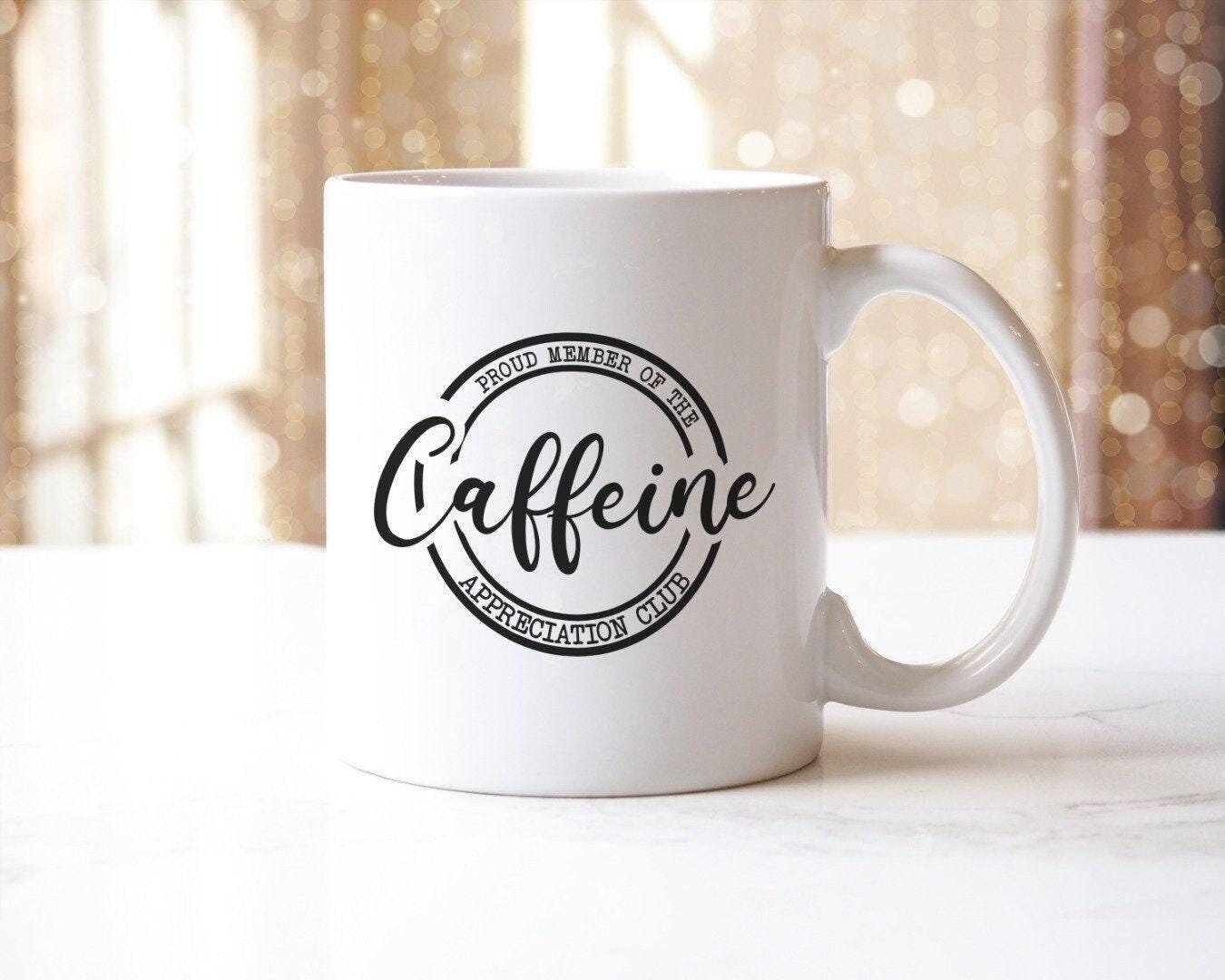 Proud Member Of The Caffeine Appriciation Club - Novelty Mug & Coaster Coffee Tea Cup Gift