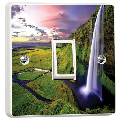 Iceland Waterwall 3d Light Switch Sticker Cover Vinyl Skin Wall Decal Decor