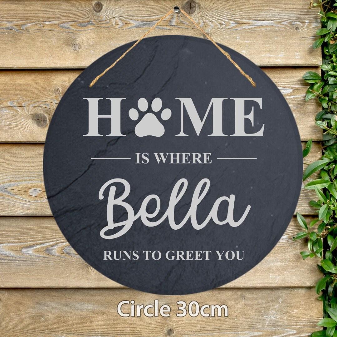 Pet Lovers Home Personalised Hanging Slate Sign House Gifts For Pet Dog Cat