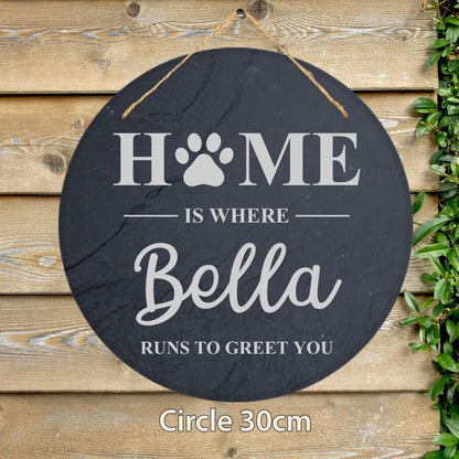 Pet Lovers Home Personalised Hanging Slate Sign House Gifts For Pet Dog Cat