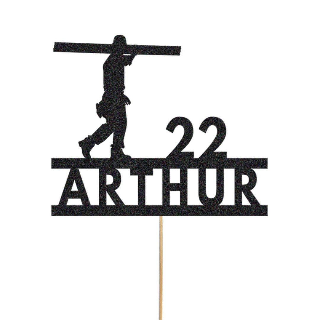 Personalised Construction Worker Cake Topper Custom Builder Cake Decoration Any Name Age