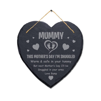 Mothers Day From Bump Mummy To Be Engraved Gifts Slate Sign Mum Baby Plaque