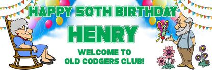 2 Personalised Retirement Birthday Party Celebration Banners Decoration Posters