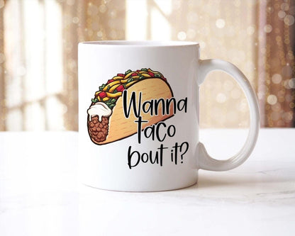 Novelty Food Mug And Coaster Gift Set Wanna Taco Bout It Mexican Cuisine Gifts