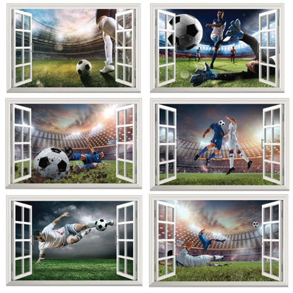 Football Stadium 3D Wall Sticker: Boys Sports Decor
