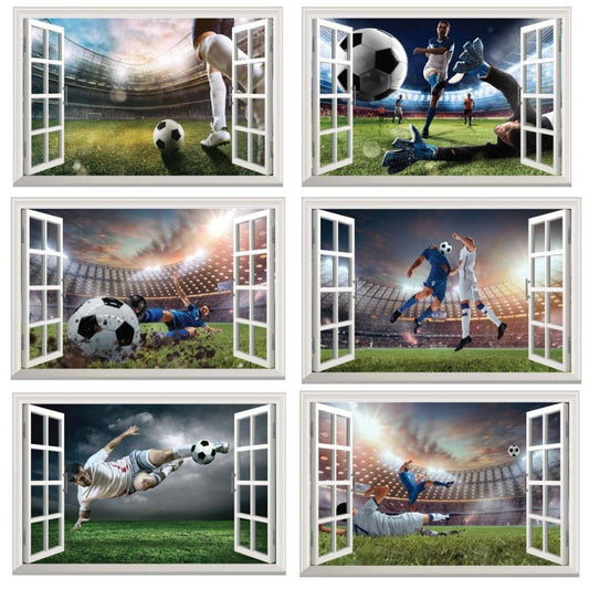 Football Stadium 3D Wall Sticker: Boys Sports Decor