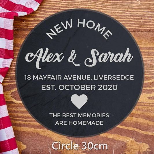 Personalised New Home First Home Housewarming Engraved Slate Coaster Serving Boards