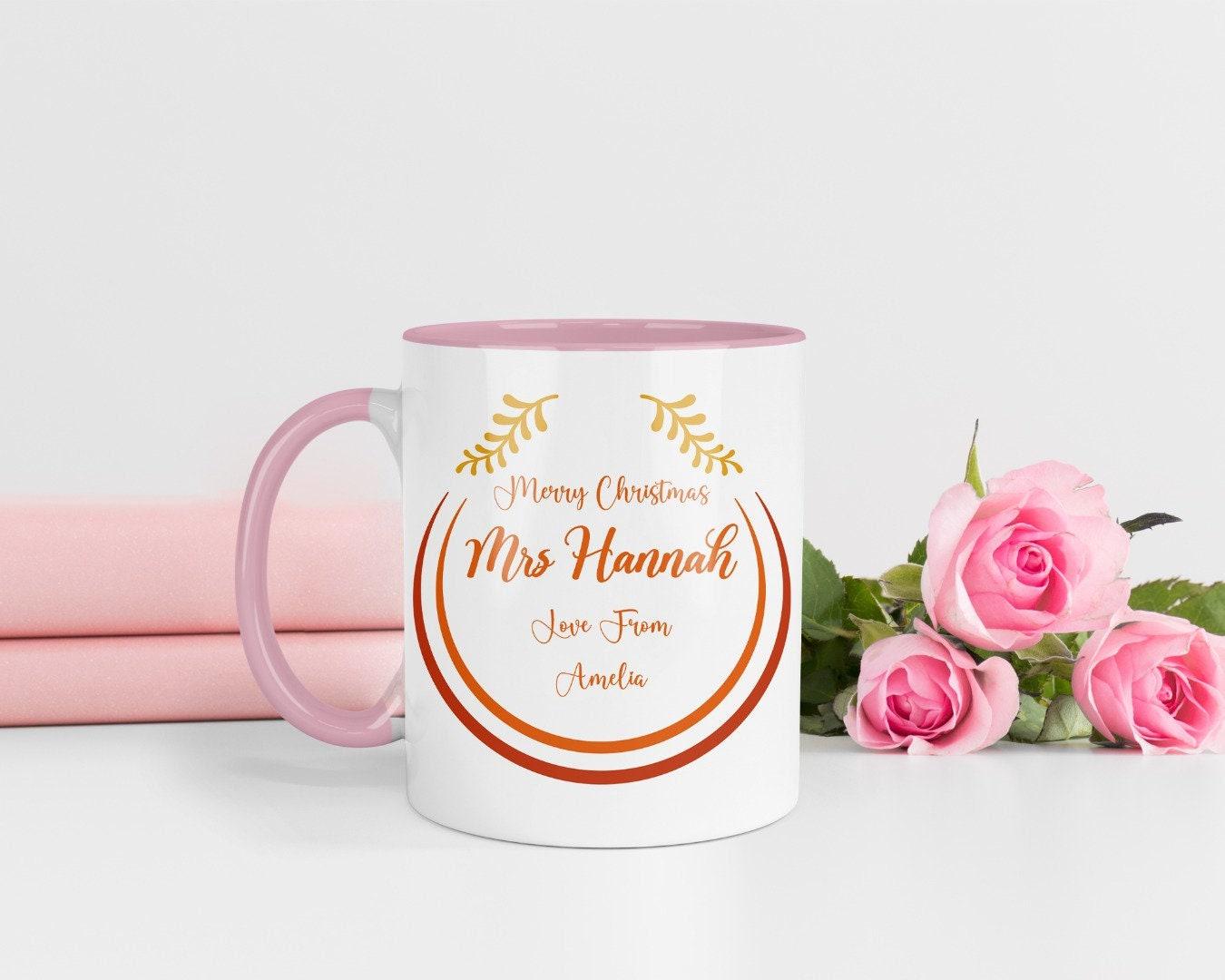 Personalised Teacher Appreciation Mug & Coaster Set For Teaching Assistant Custom Name Nursery Gift