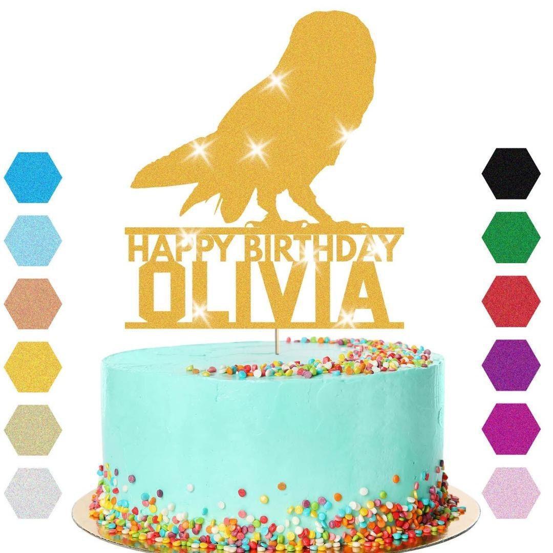 Bird Cake Topper Pet Lovers Girls Boys Birthday Celebration Decoration Any Name