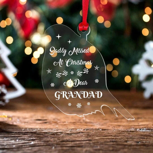 Personalised Name Memorial Robin Christmas Bauble Xmas Tree Remembrance Gift