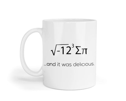Funny Math Joke Coffee Mug - "I Ate Some Pie" - Geek Gift