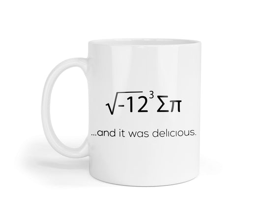 Funny Math Joke Coffee Mug - "I Ate Some Pie" - Geek Gift