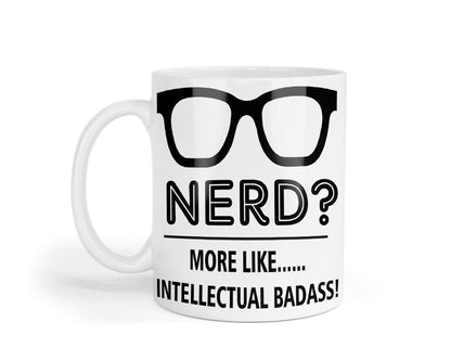 Nerd Mug & Coaster Set More Like Intellectual Funny Birthday Christmas Tea Gift