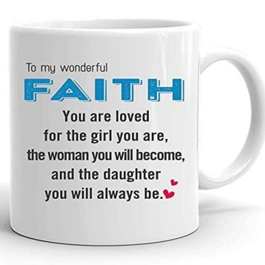 Personalised Name Mug You Are Loved For The Girl You Are The Woman You Will Become Coffee Tea Cup Novelty Gift For Mothers Day Daughters Mum