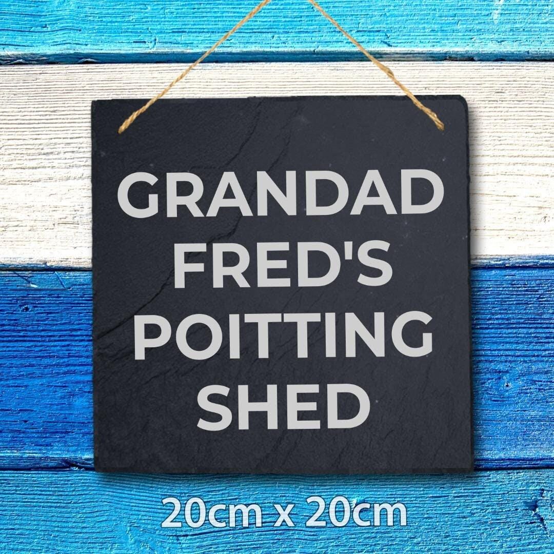Personalised Slate Plaque Sign Shed Garden Laser Engraved Stone