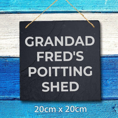 Personalised Slate Plaque Sign Shed Garden Laser Engraved Stone