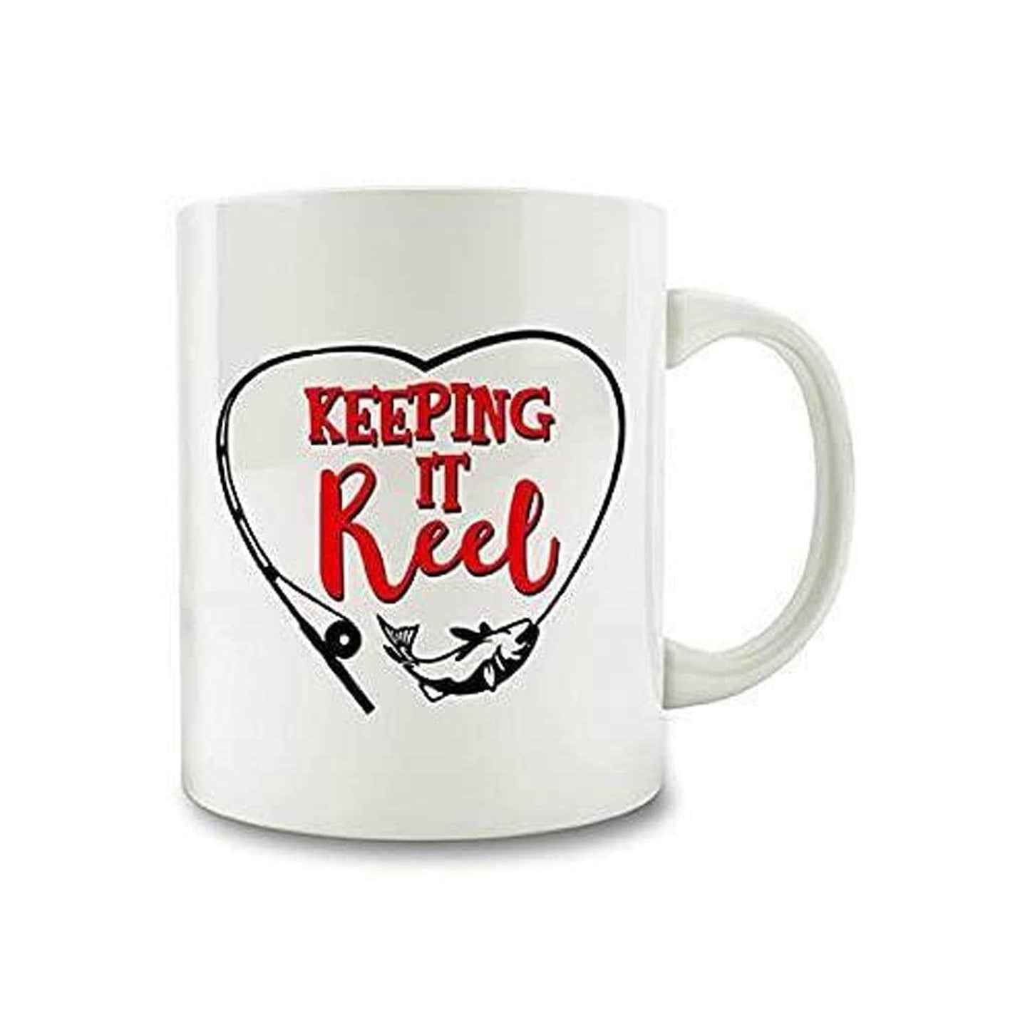 Fishing Lover Gift Mug: "Keeping It Reel" Novelty Coffee Cup