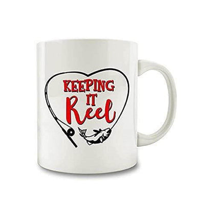 Fishing Lover Gift Mug: "Keeping It Reel" Novelty Coffee Cup