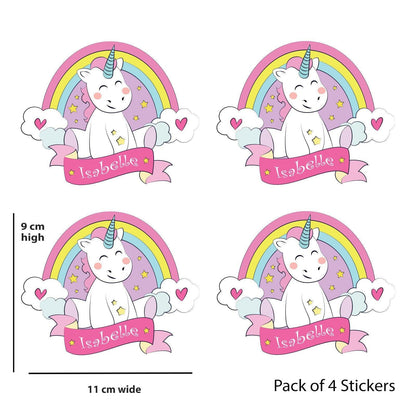 Personalised Kids Water Bottle Lunch Box Stickers School Name Labels Girls