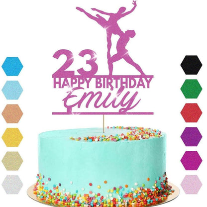 Ballerina Cake Topper Dancer Ballet Dance Birthday Cake Decoration Any Name Age