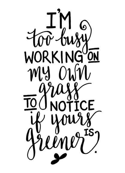 Im Too Busy Working Inspirational Positive Thoughts Quote Poster Print Wall