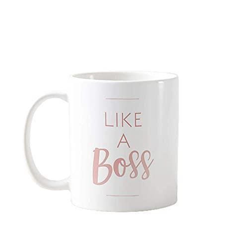 Like A Boss Mug: Funny Coffee Tea Cup - UK Made
