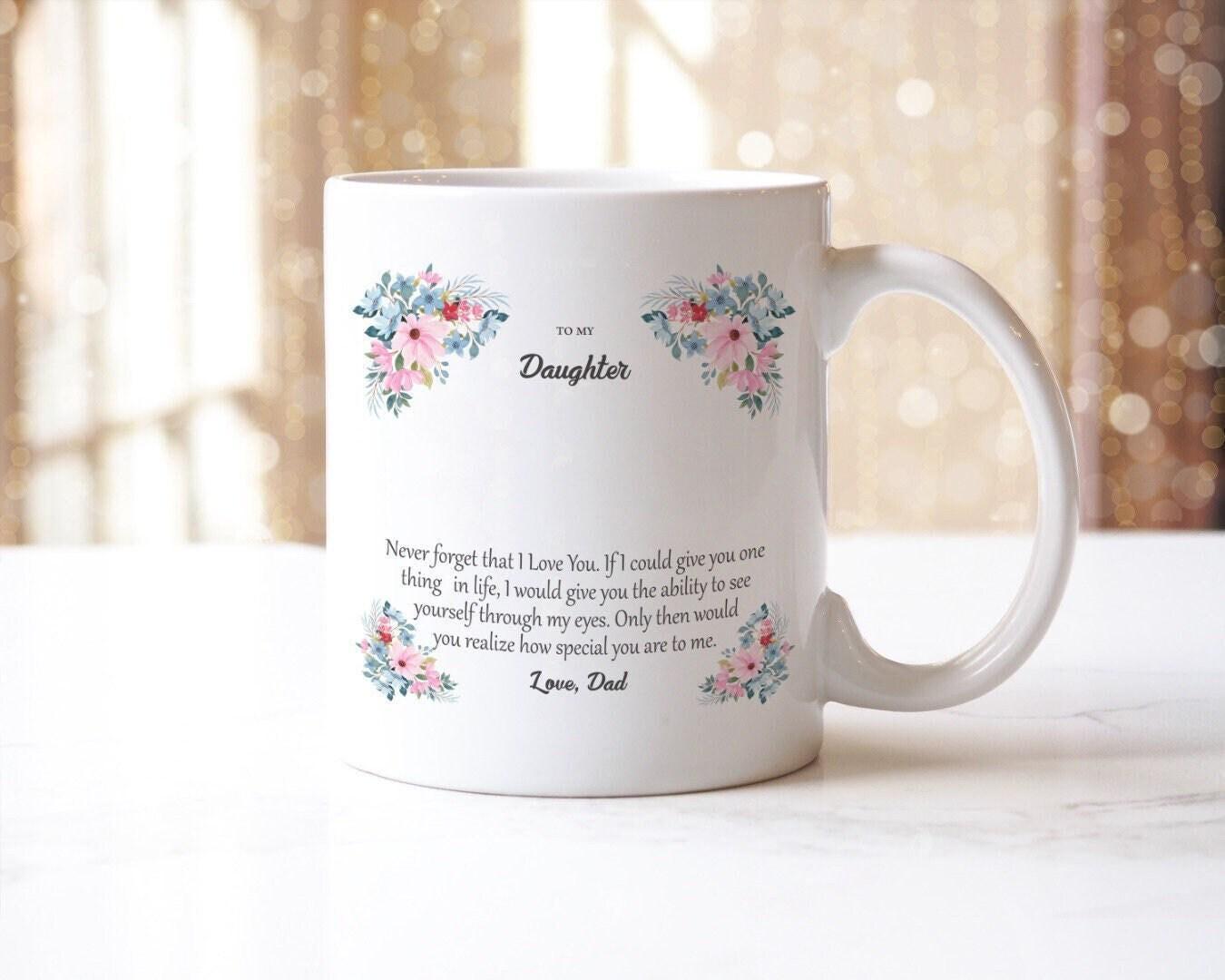 To My Daughter Coffee Mug Gift Set: Birthday Keepsake From Dad
