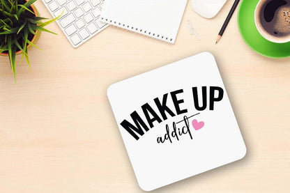 Make Up Addict Coffee Mug & Coaster Gift Set Beautician Beauty Makeup Present Gift