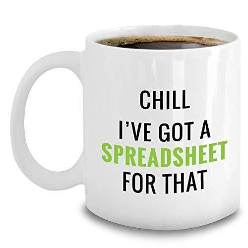 Funny Spreadsheet Mug: Accountant, Bookkeeper Gift