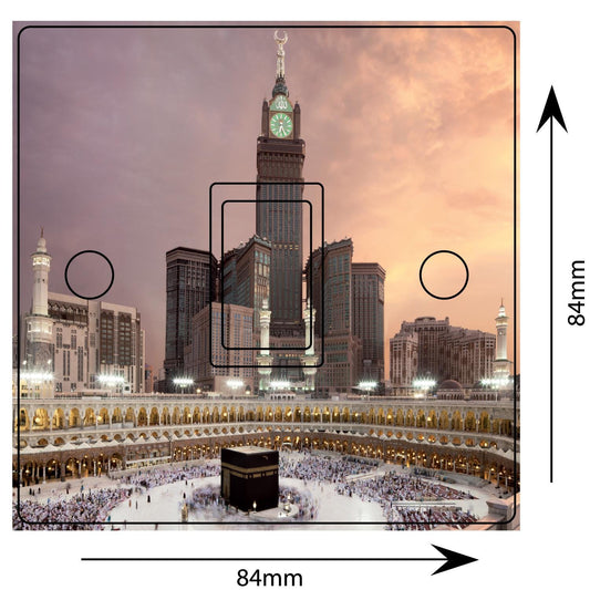 Islamic Hajj Makkah Light Switch Sticker Cover Vinyl Skin Wall Decal Decor