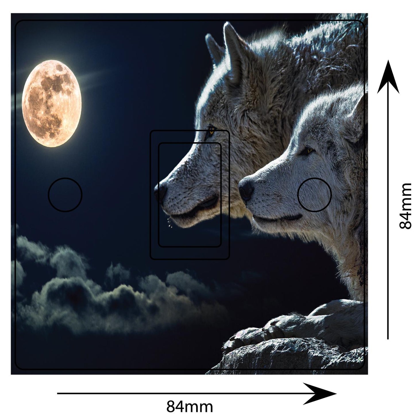 Wolfs Gazing 3d Light Switch Sticker Cover Vinyl Skin Wall Decal Bedroom Decor