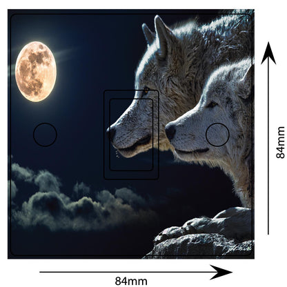Wolfs Gazing 3d Light Switch Sticker Cover Vinyl Skin Wall Decal Bedroom Decor
