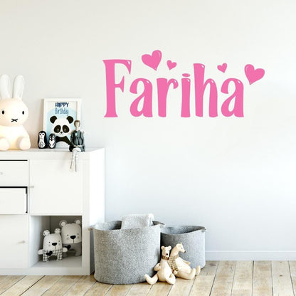 Personalised Calligraphy Name Vinyl Wall Decal - Nursery Decor