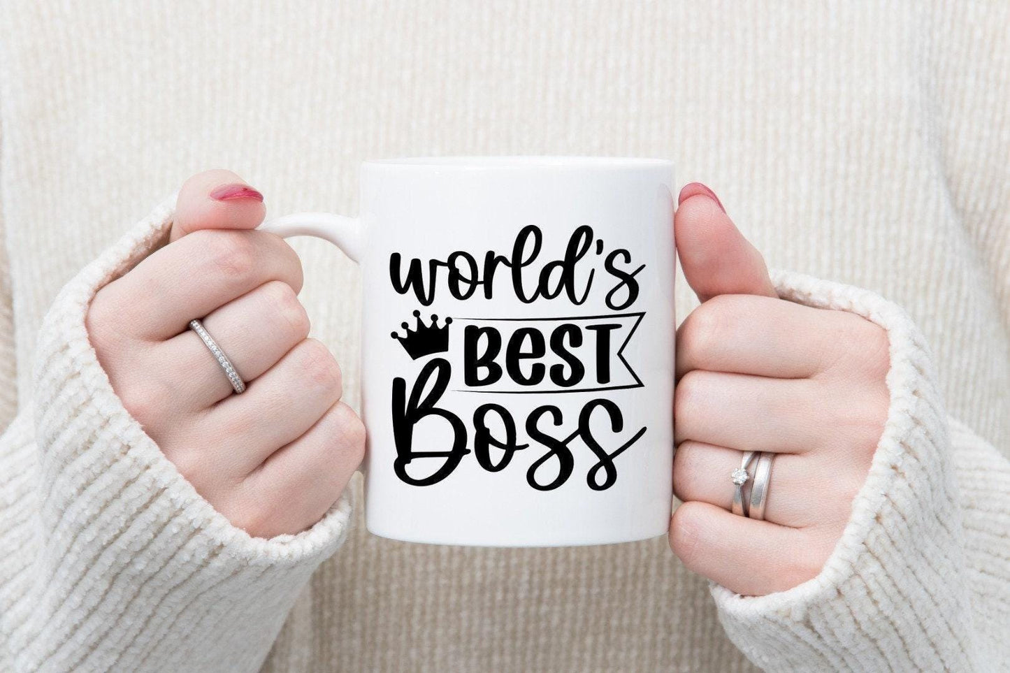 Worlds Best Boss Mug Funny Ceramic Novelty Mug & Coaster Coffee Tea Cup Gift Office Workspace