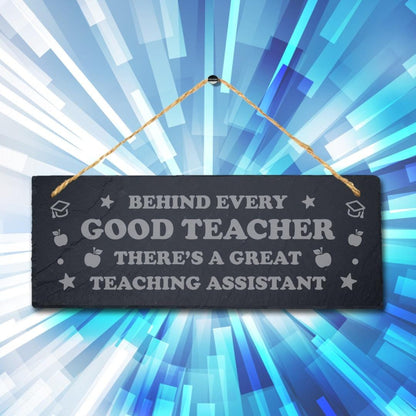 Teacher Thank You Gift Engraved Slate Sign Student Teaching School Leavers