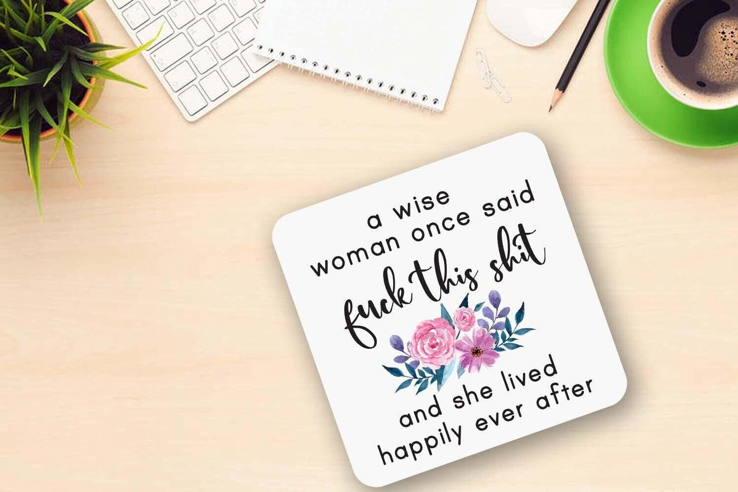 Offensive Rude Mug And Coaster Gift Set Funny Shit Coffee Tea Cup Novelty Gifts