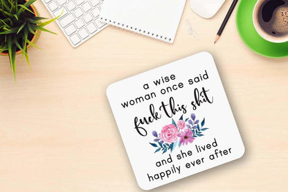 Offensive Rude Mug And Coaster Gift Set Funny Shit Coffee Tea Cup Novelty Gifts