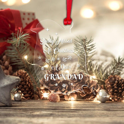 Personalised Name Memorial Robin Christmas Bauble Xmas Tree Remembrance Gift