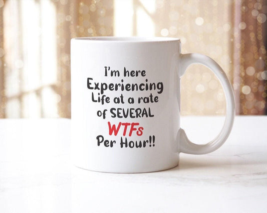 Experiencing Life At A Rate Of Several Wtfs - Funny Novelty Mug & Coaster Coffee Gift