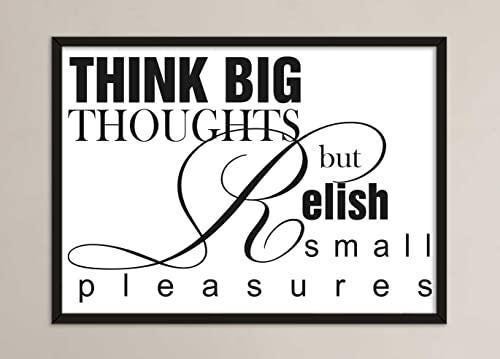 Think Big Thoughts Motivational Inspirational Positive Quote Poster Print Wall