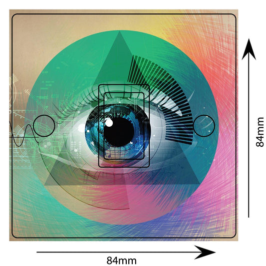 Trippy Abstract Eye Light Switch Sticker Cover Vinyl Skin Wall Decal Decor