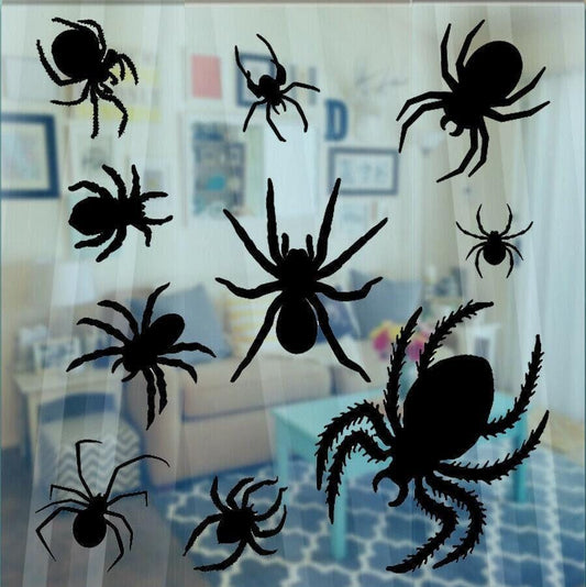 Spooky Spider Crawling Halloween Scary Vinyl Decal Sticker Car Window Wall Art