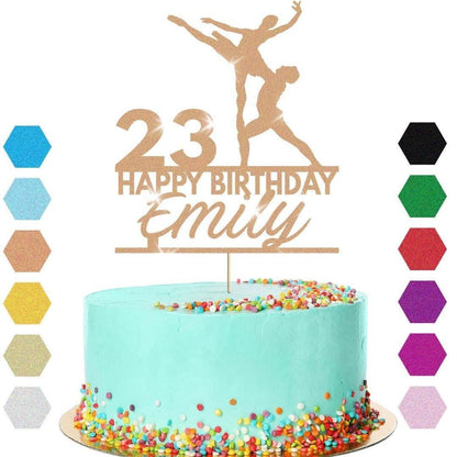 Ballerina Cake Topper Dancer Ballet Dance Birthday Cake Decoration Any Name Age