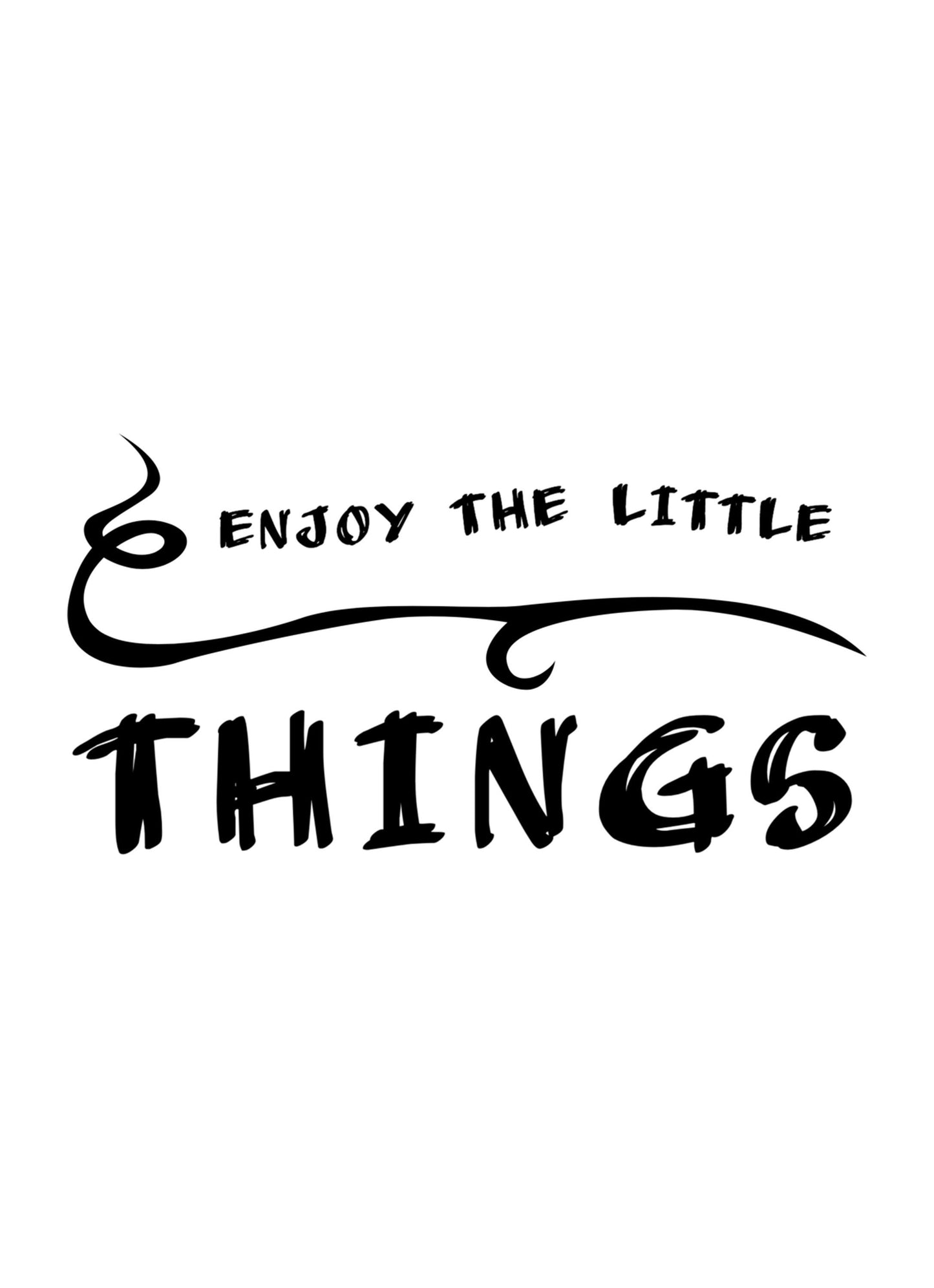 Enjoy Little Things Motivational Inspirational Love Positive Quote Poster Wall